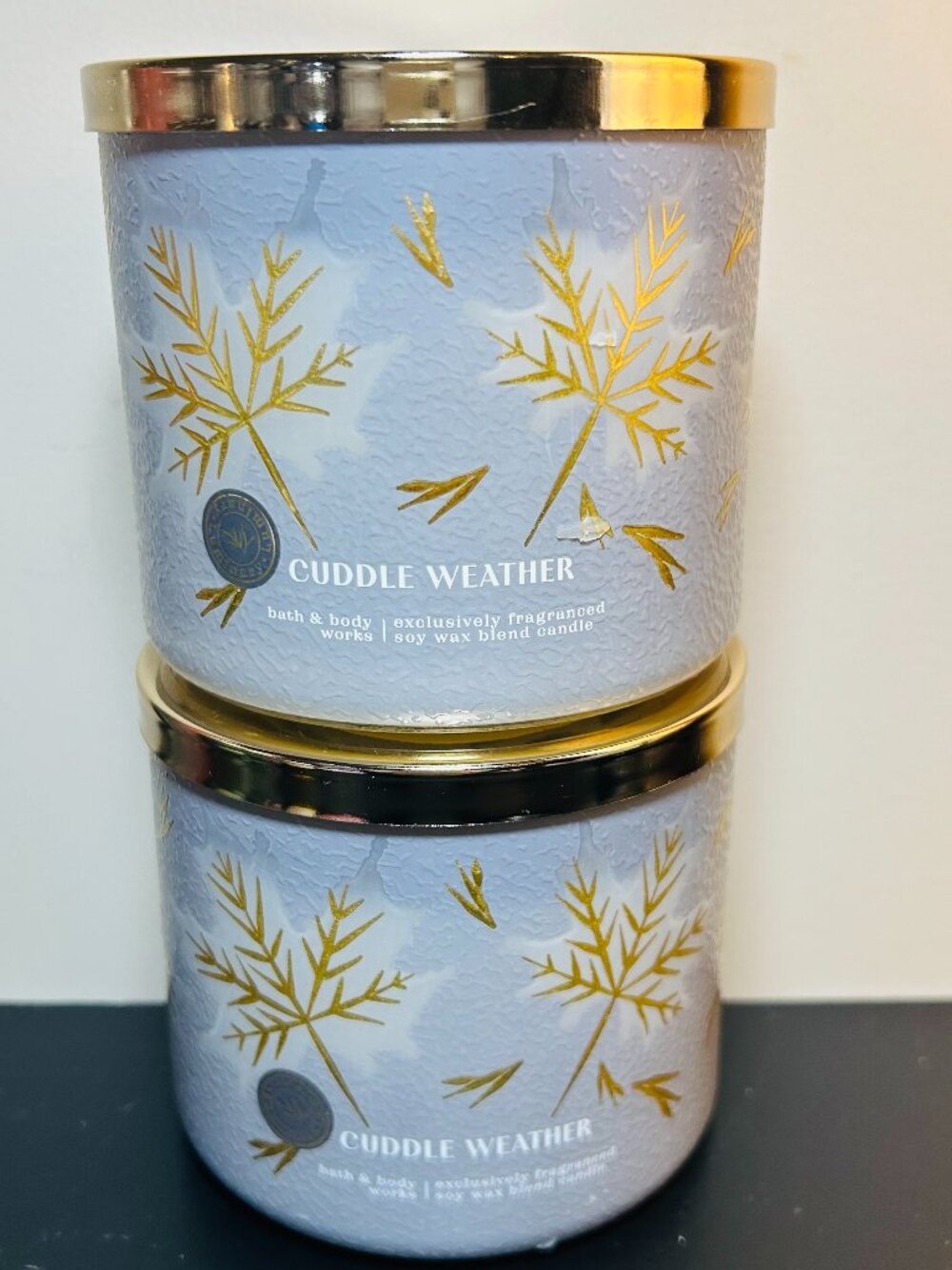 (2) Bath & Body Works Cuddle Weather 3-Wick Candles NEW